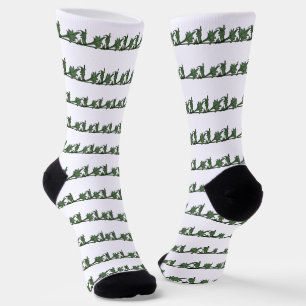 Chaussette Chaussettes - Feuilles en fer vert