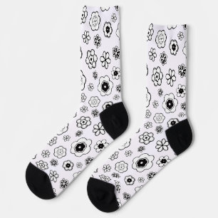 Chaussette chaussettes fleurs dessin animé
