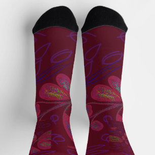 Chaussette Chaussettes florales colorées