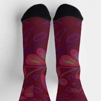 Chaussette Chaussettes florales colorées