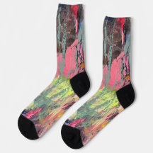 Chaussettes Forêt Rose
