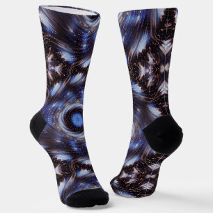 Chaussette Chaussettes funky Mandala Space Art