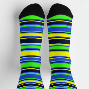 Chaussette Chaussettes Gras Bleues, Chaux et Jaunes