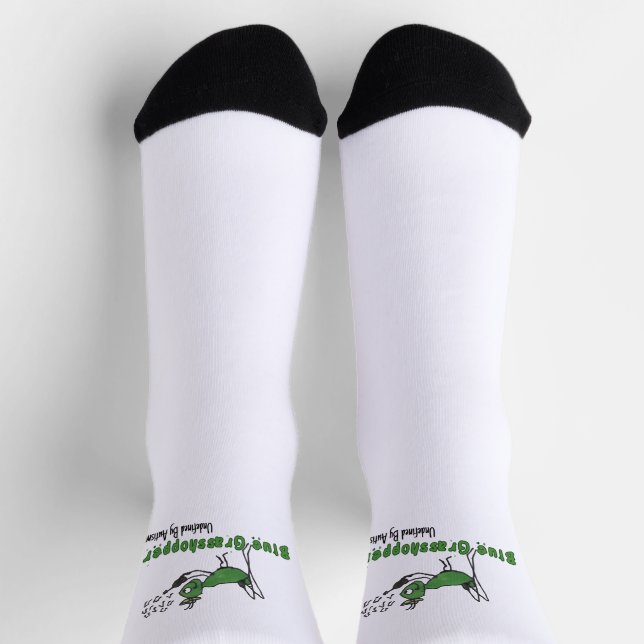 Chaussette Chaussettes Grasshopper Bleues - Amusants, Gras (Haut)