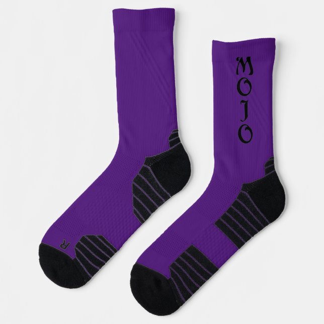 Chaussette Chaussettes haute performance mojo noir et violet (Gauche)