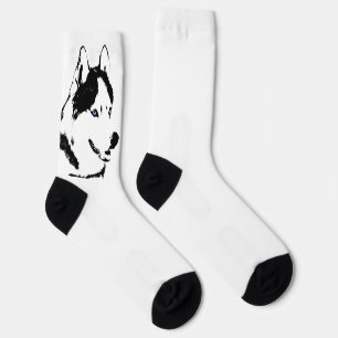Chaussette Chaussettes Husky Sibérien Personnaliser Chaussett