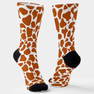 Chaussette Chaussettes imprimées girafe orange