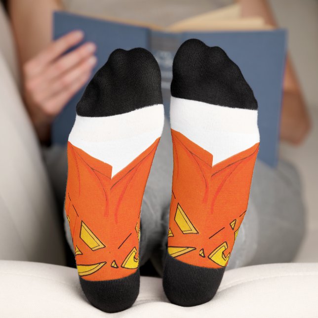 Chaussette Chaussettes Jack-o-Latern (Fond)