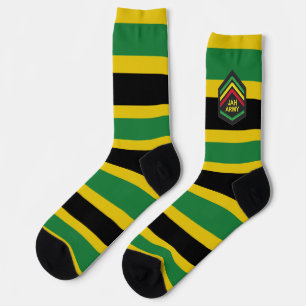 Chaussette Chaussettes Jamaica Jah Army Rasta Reggae Roots