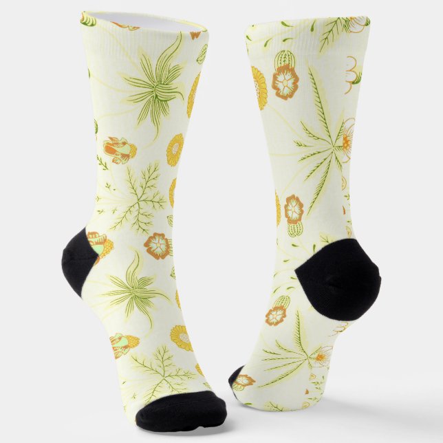 Chaussette Chaussettes Jaune Textile vintage (Angulaire)