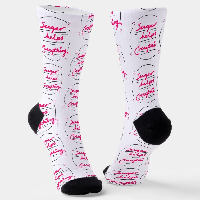Chaussette Chaussettes - Le sucre aide tout (Angulaire)