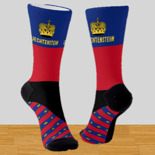 Chaussette Chaussettes Liechtenstein, couleurs du drapeau / s