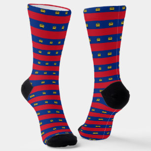 Chaussette Chaussettes Liechtenstein, mode patriotique Drapea