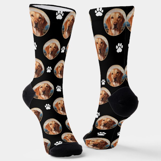 Chaussette Chaussettes marines personnalisées avec empreinte  (Angulaire)