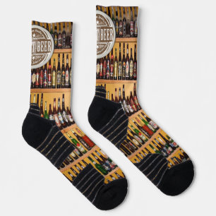 Chaussette Chaussettes montantes beige bière