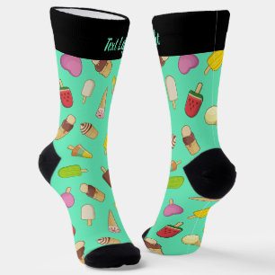 Chaussette Chaussettes Motif de crème glacée