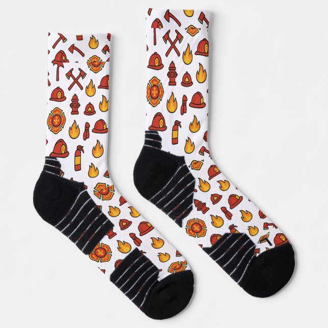 Chaussette Chaussettes Motif Icons Pompier (Droite)