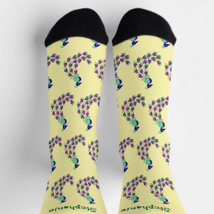 Chaussette Chaussettes motif paon