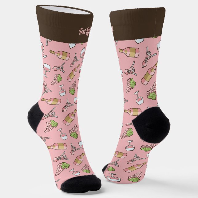 Chaussette Chaussettes Motif roses au vin (Angulaire)
