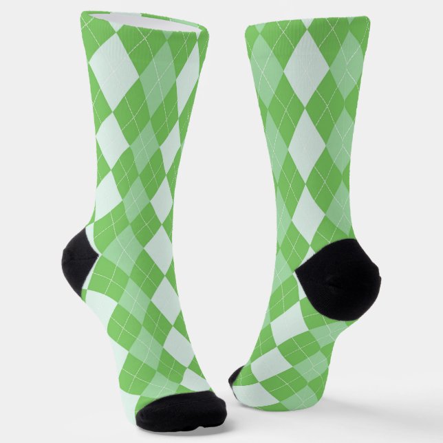 Chaussette Chaussettes Motifs À damiers vertes (Angulaire)