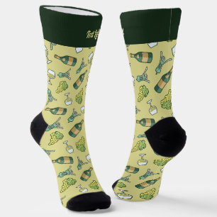 Chaussette Chaussettes Motifs au vin blanc