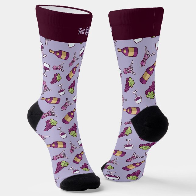 Chaussette Chaussettes Motifs au vin rouge (Angulaire)