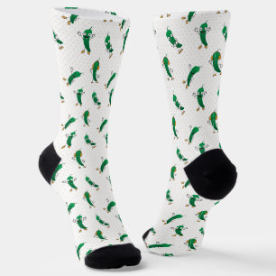 Chaussette Chaussettes Motifs Chili vert dessin animé