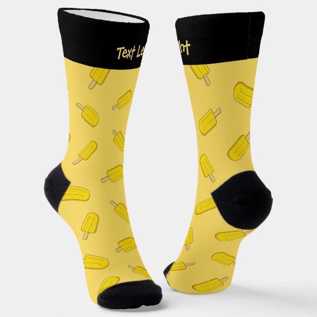 Chaussette Chaussettes Motifs citron en crème glacée (Angulaire)