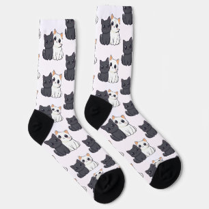 Chaussette Chaussettes Motifs Cute Kittens - Chat confortable