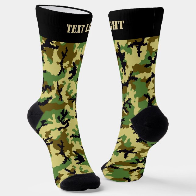 Chaussette Chaussettes Motifs de Camouflage Woodland (Angulaire)