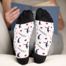 Chaussettes Motifs de joueur de crosse féminine ro