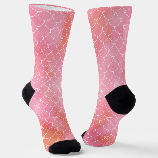 Chaussette Chaussettes Motifs de sirène rose (Angulaire)