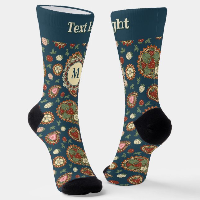 Chaussette Chaussettes Motifs Fraise Paisley (Angulaire)