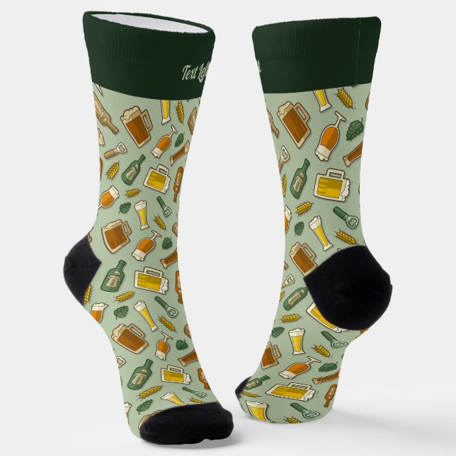 Chaussette Chaussettes Motifs Icônes Bières (Angulaire)