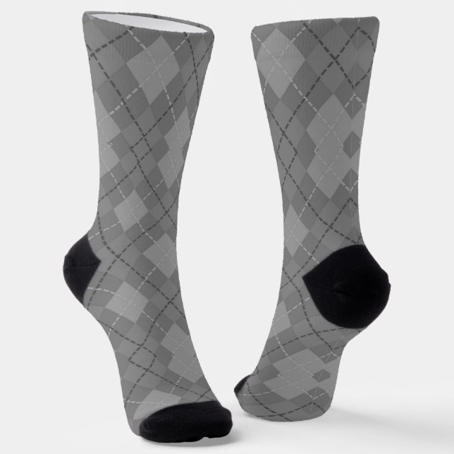Chaussette Chaussettes motifs Jacquard gris (Angulaire)