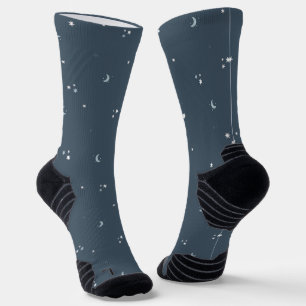 Chaussette Chaussettes Motifs Night Sky Moon & Stars