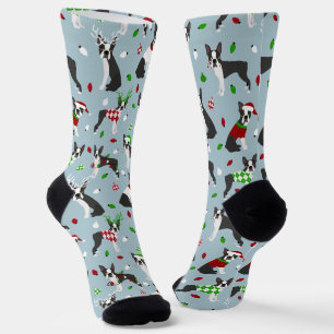 Chaussette Chaussettes Noël Boston Terrier