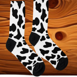 Chaussette Chaussettes noires et blanches de vache