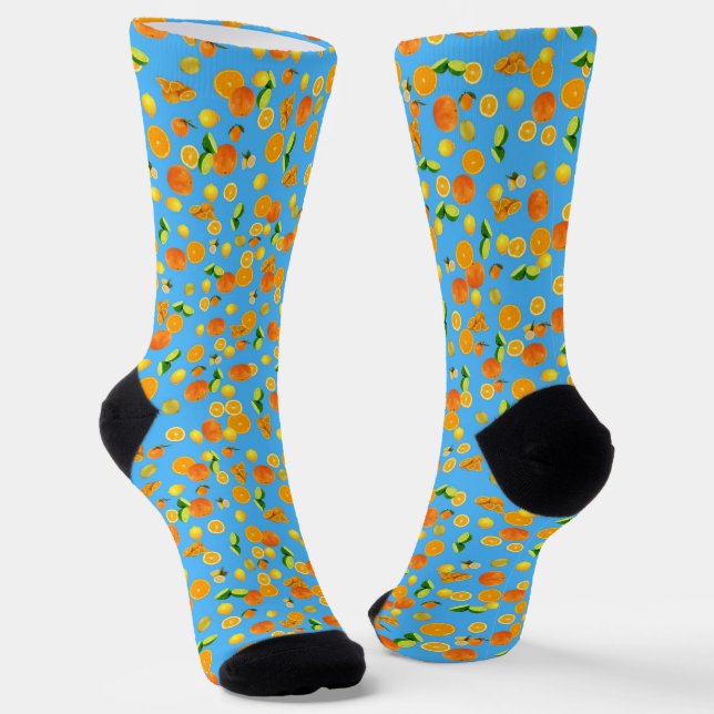 Chaussette Chaussettes Oranges Et Citrons (Angulaire)