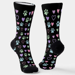 Chaussette Chaussettes Pastel Pawprints & Hearts