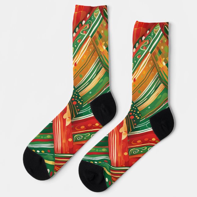 Chaussette chaussettes patchwork fiesta (Gauche)