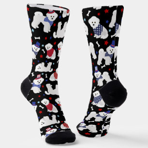 Chaussette Chaussettes Patriotique Bichon Frise
