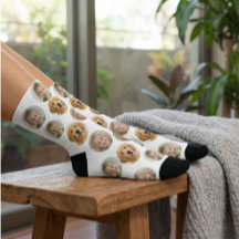 Chaussettes personnalisées à trois visages | Cadea