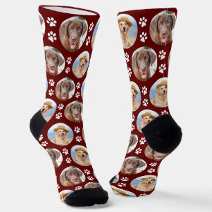 Chaussette Chaussettes Personnalisées avec 2 Photos de Chien 