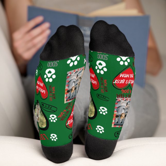 Chaussette Chaussettes personnalisées avec le visage de votre (Fond)
