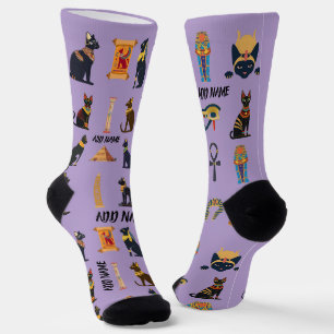 Chaussette Chaussettes personnalisées Chat Égyptien Antique &