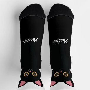 Chaussette Chaussettes Personnalisées Chat Noir - Cadeau pour
