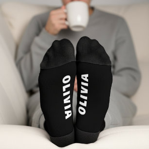 Chaussette Chaussettes personnalisées noir et blanc