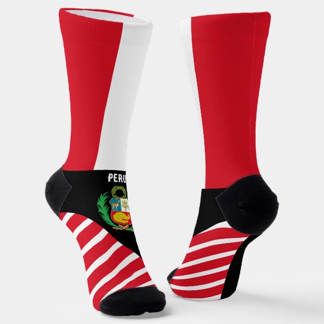 Chaussette Chaussettes péruviennes, couleurs du drapeau péruv (Angulaire)