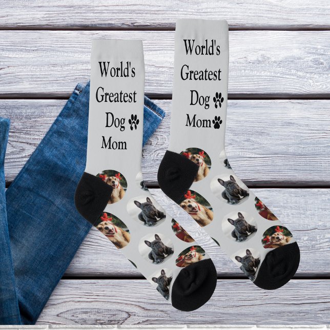 Chaussette Chaussettes photo de chien Motif sur mesure mignon (Créateur téléchargé)